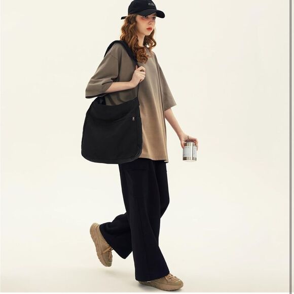 Canvas Hobo Shoulder Bag - Picture 1 of 4